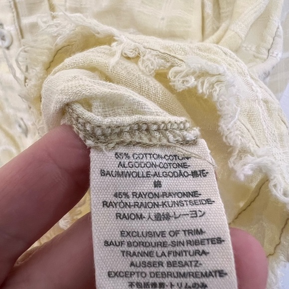 Free People Loveland plaid raw hem button down shirt size M - Picture 7 of 8